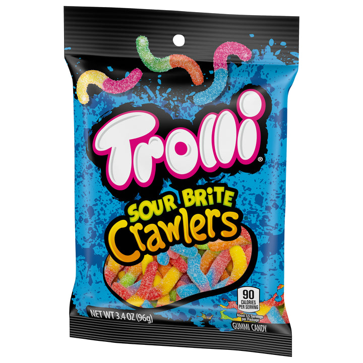Trolli Sour Brite Crawlers Gummy Candy-3.4 oz.-12/Case