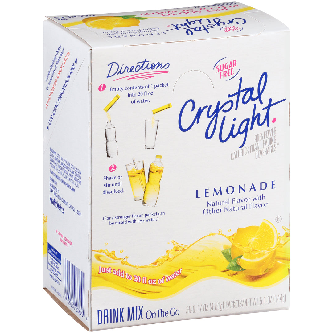 Crystal Light Kosher-Drink Lemonade On The Go-0.17 oz.-30/Box-4/Case