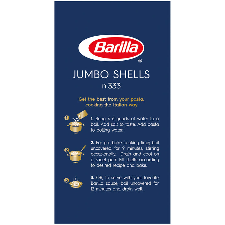 Barilla Jumbo Shells-12 oz.-12/Case