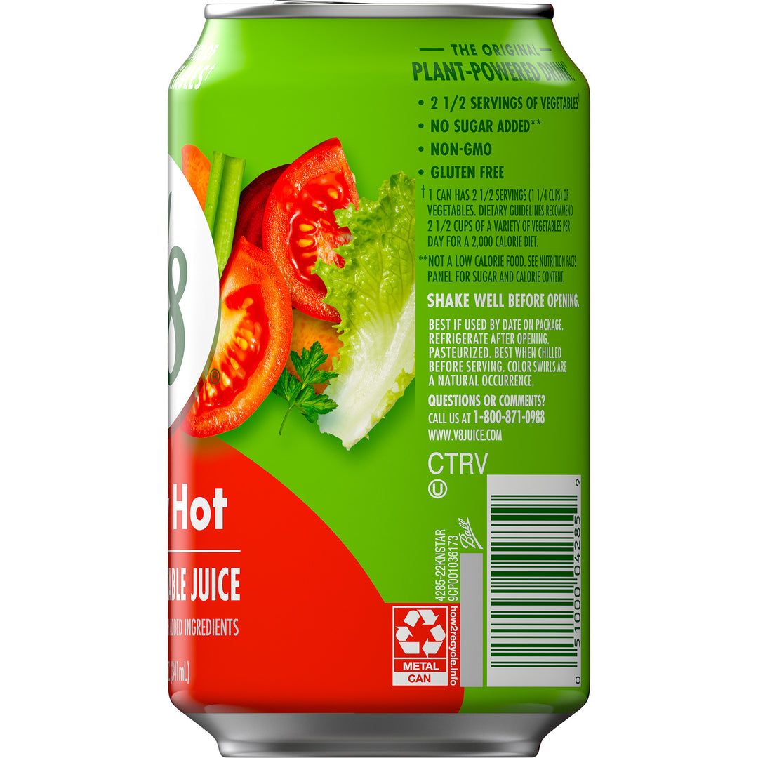 V8 Spicy Hot Vegetable Juice-11.5 fl oz.s-24/Case