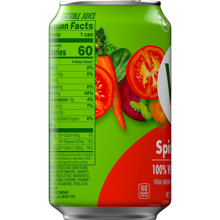 V8 Spicy Hot Vegetable Juice-11.5 fl oz.s-24/Case