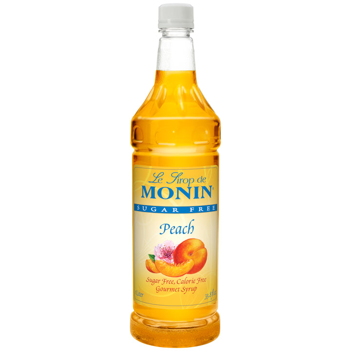 Monin Sugar-Free Peach Syrup-1 Liter-4/Case