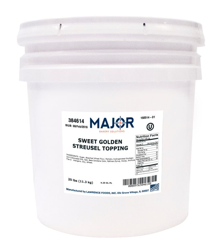 Major Bakery Solutions Sweet Golden Streusel Topping-25 lb.