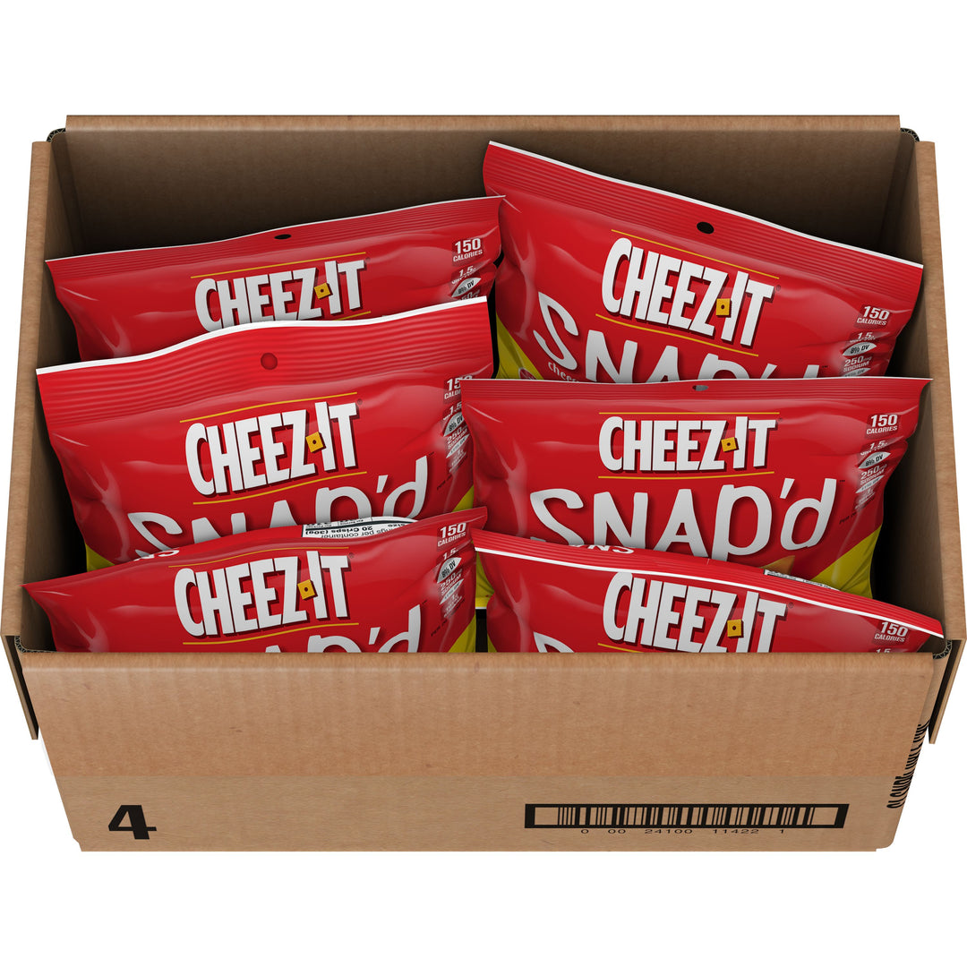 Cheez-It Snap'd Double Cheese Crackers-2.2 oz.-6/Case