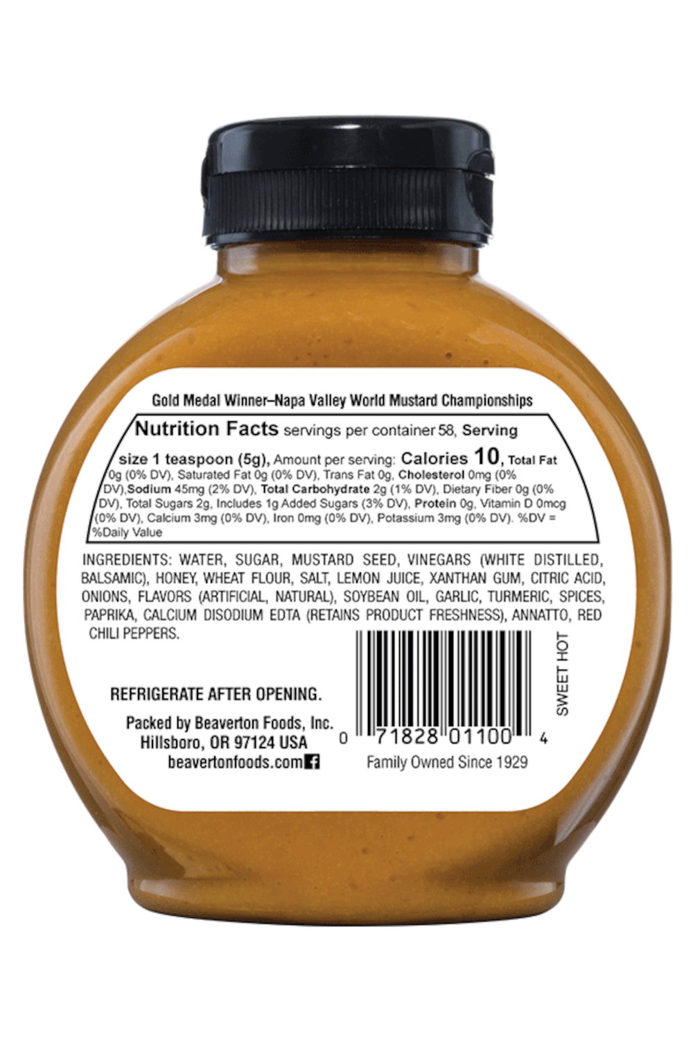Inglehoffer Sweet Hot Squeeze Mustard Bottle-10.25 oz.-6/Case
