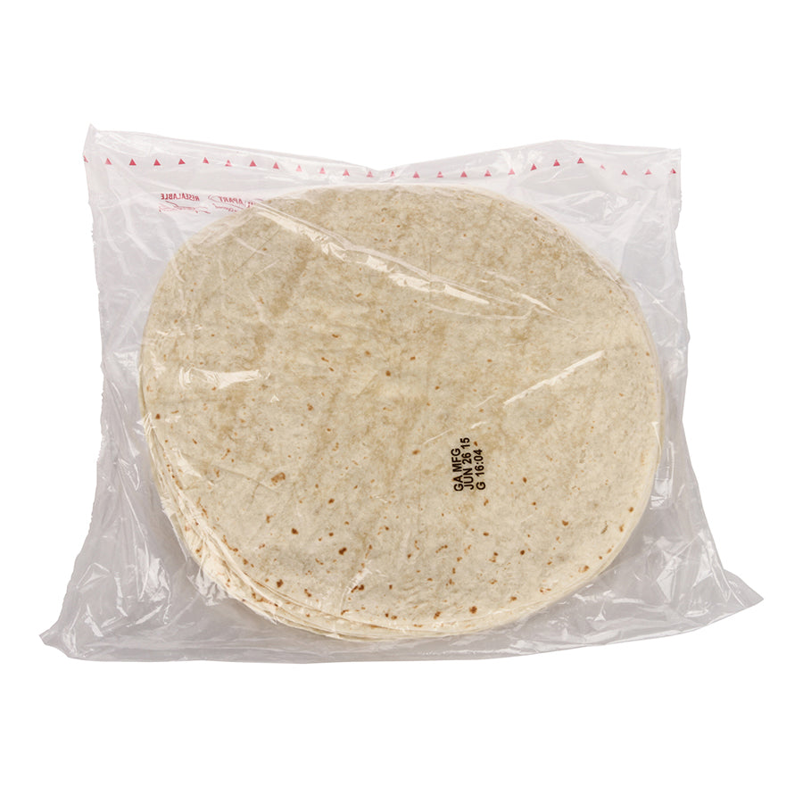 Mission Foods 12 Inch Heat Pressed Flour Tortillas-12 Count-8/Case