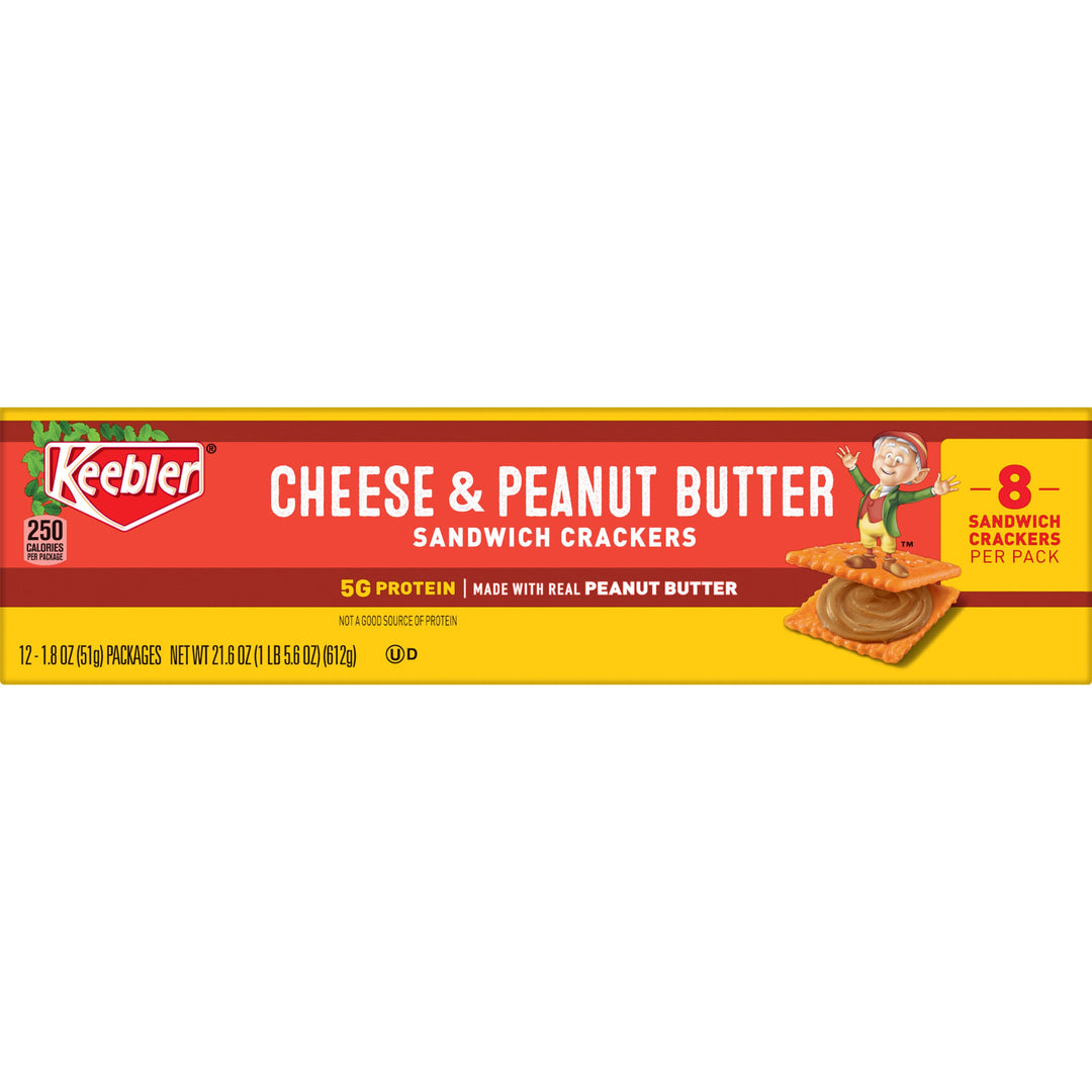 Kellogg's Keebler Cheese & Peanut Butter Crackers-1.8 oz.-12/Box-12/Case