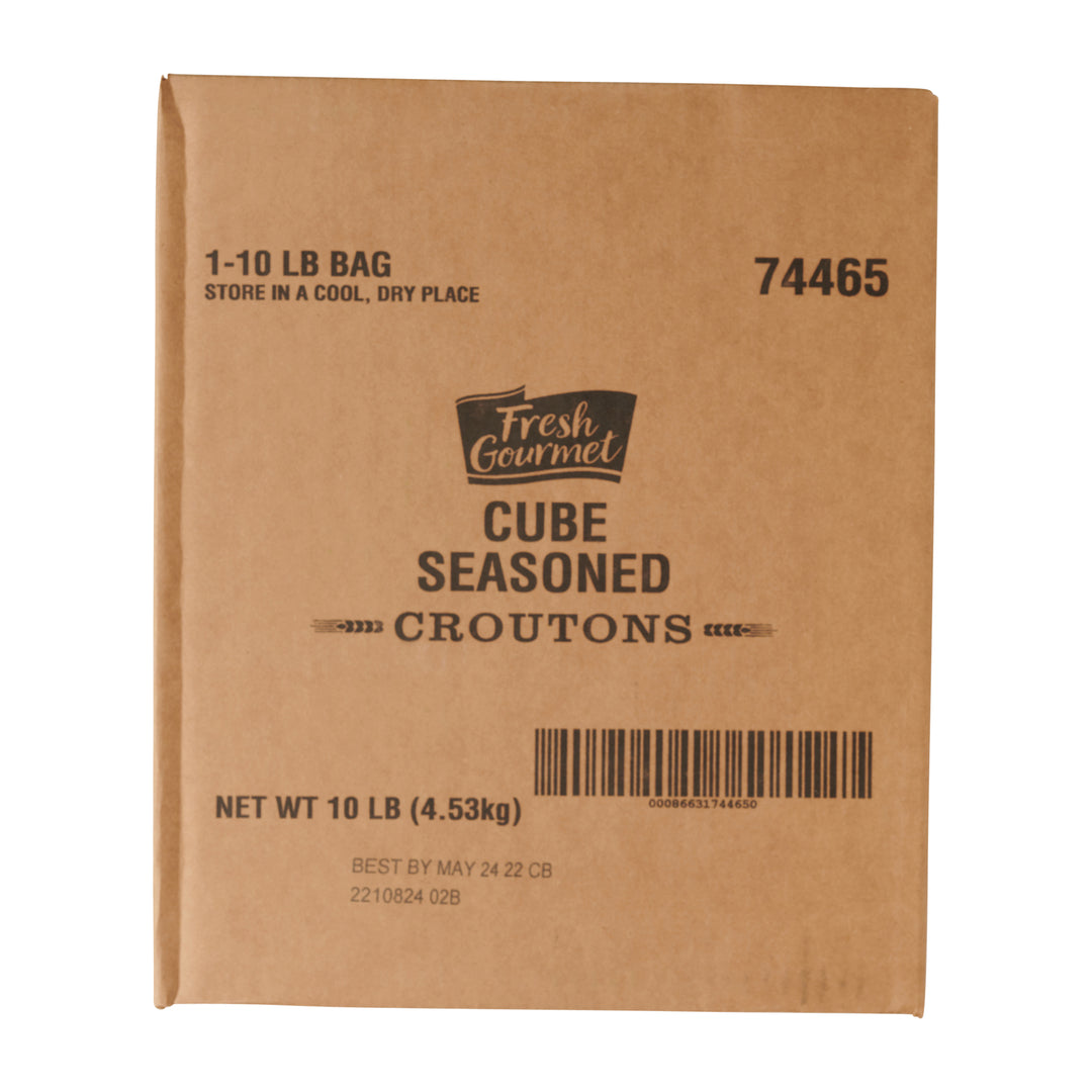 Fresh Gourmet Trans Fat Free Cube Crouton Bulk-10 lb.-1/Case