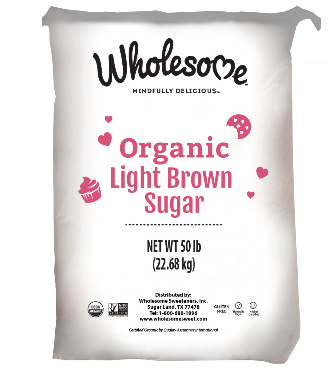 Wholesome Sweetener Organic Light Brown Sugar-50 lb.