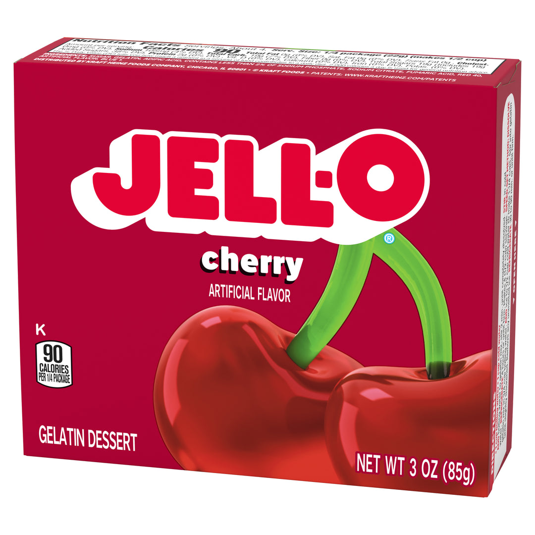 Jell-O Cherry Flavored Gelatin Mix-3 oz.-24/Case