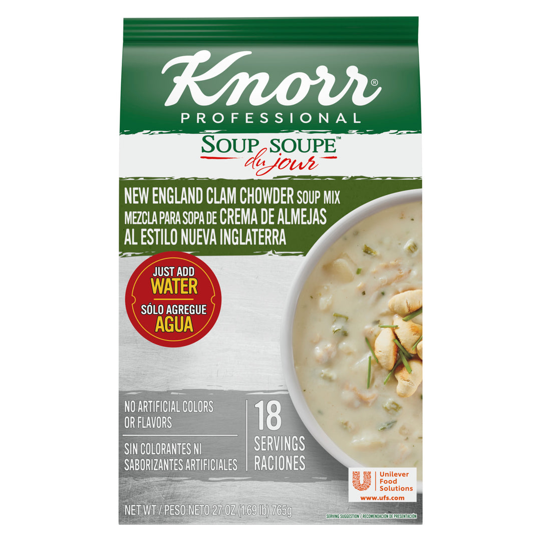 Knorr Soup Du Jour New England Clam Chowder Mix-27 oz.-4/Case