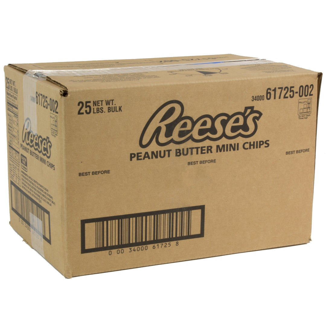 Hersheys T.R. Toppers Peanut Butter Chips Mini-25 lb.-1/Box-1/Case
