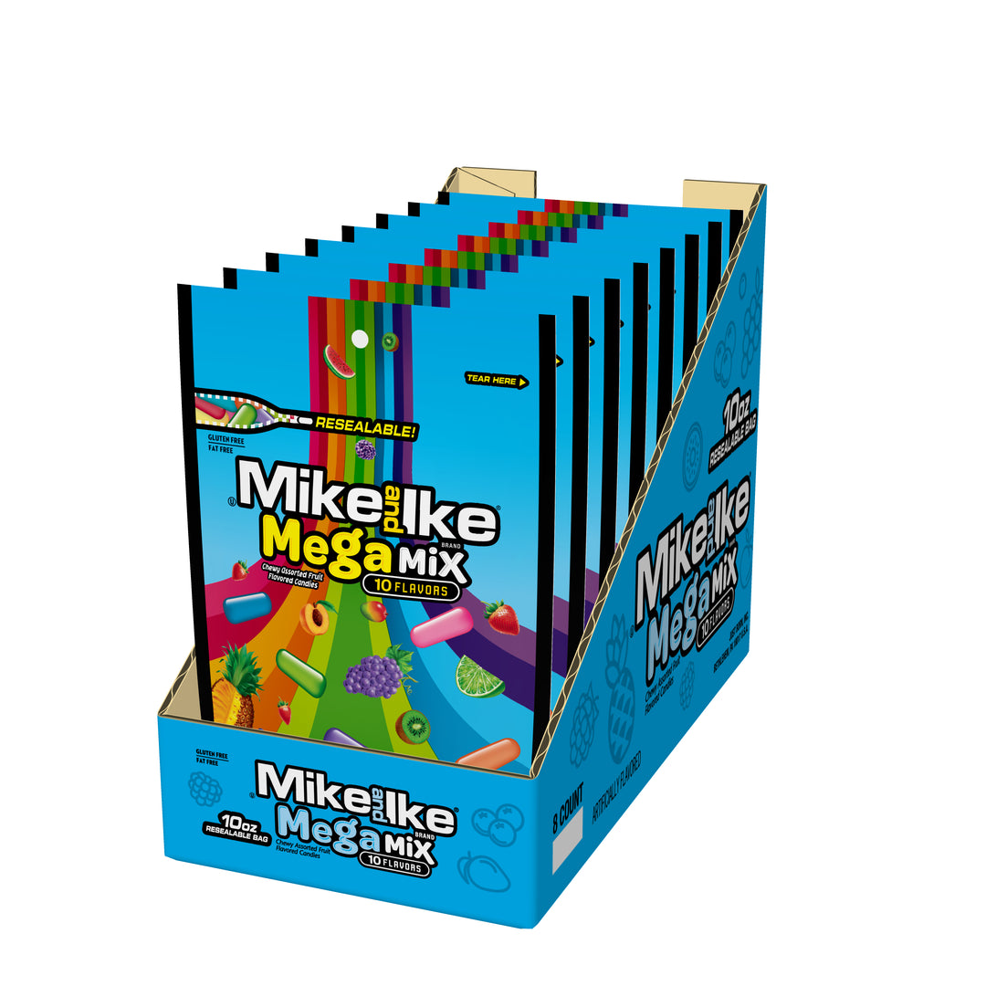 Mike & Ike Mega Mix Stand Up Bag-10 oz.-8/Case