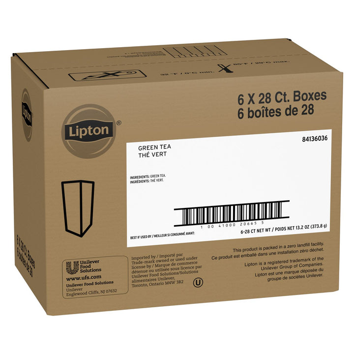 Lipton Hot Tea Bags Green-28 Count-6/Case