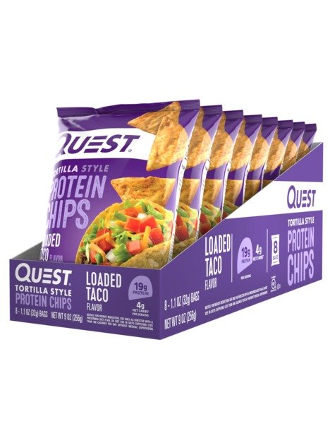 Quest Loaded Taco Chips-1.1 oz.-8/Case