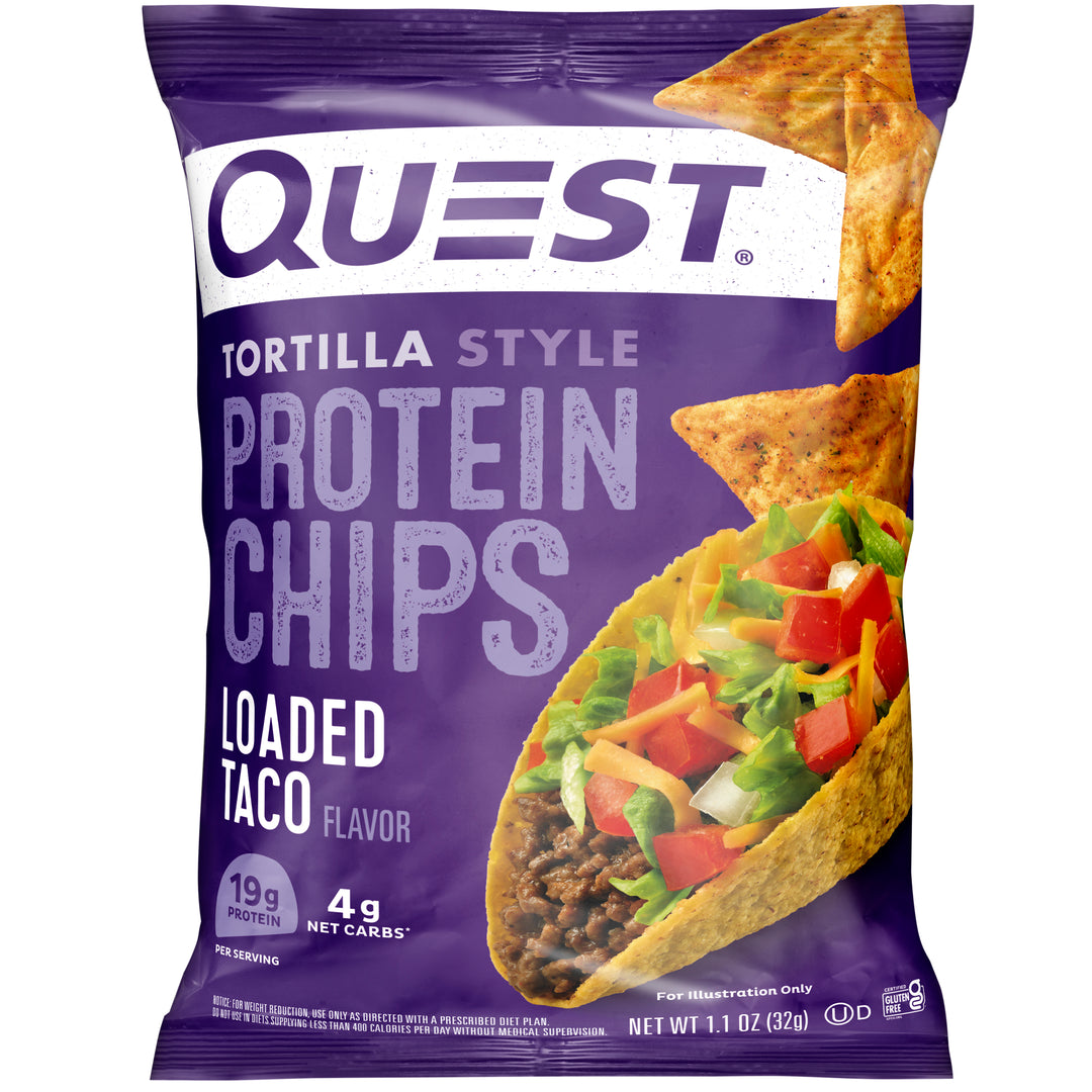 Quest Loaded Taco Chips-1.1 oz.-8/Case