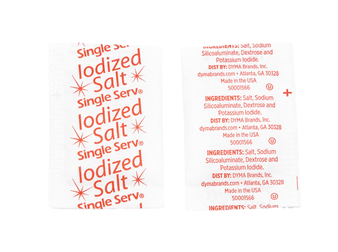 Single Serv Flat Salt Packets-0.6 Gram-3000/Box-3000/Case