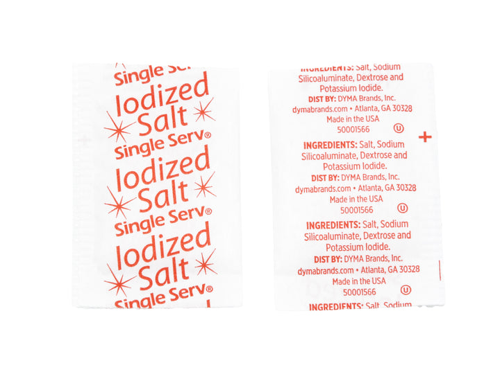 Single Serv Flat Salt Packets-0.6 Gram-3000/Box-3000/Case