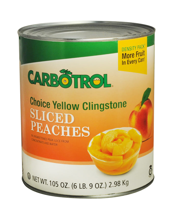 Carbotrol Fruit Sliced Peaches Yellow Cling-105 oz.-1/Box-6/Case