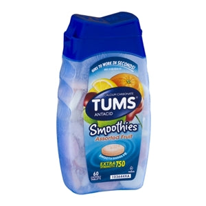 Tums Assorted Fruit Smoothie Tablets-60 Each-6/Box-6/Case