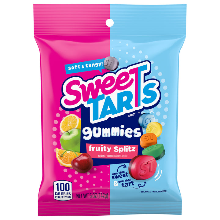 Sweetarts Fruity Splitz Gummy Candy Pouch-5 oz.-12/Case