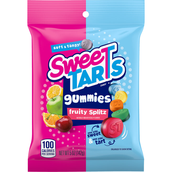Sweetarts Fruity Splitz Gummy Candy Pouch-5 oz.-12/Case