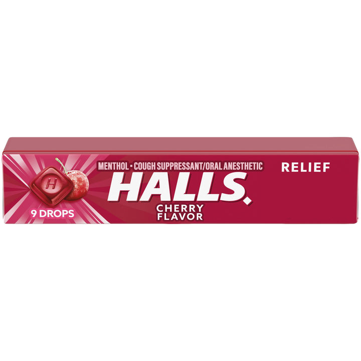 Halls Cherry Cough Drops-9 Count-20/Box-24/Case
