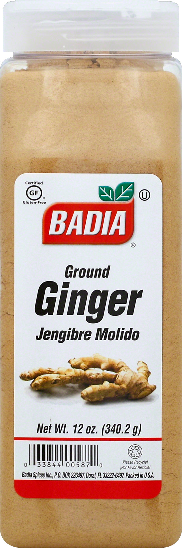 Badia Ground Ginger-12 oz.-6/Case