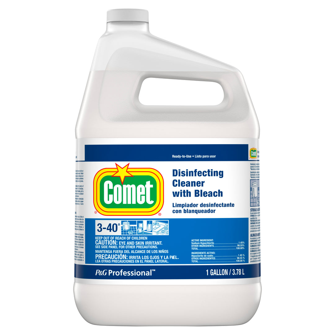 Comet Professional Disinfecting Cleaner With Bleach Ready To Use Refill-1 Gallon-3/Case