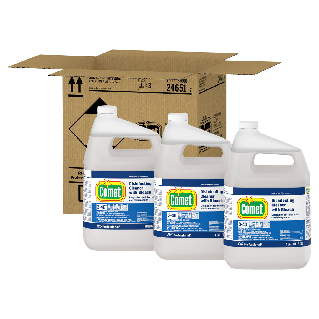 Comet Professional Disinfecting Cleaner With Bleach Ready To Use Refill-1 Gallon-3/Case