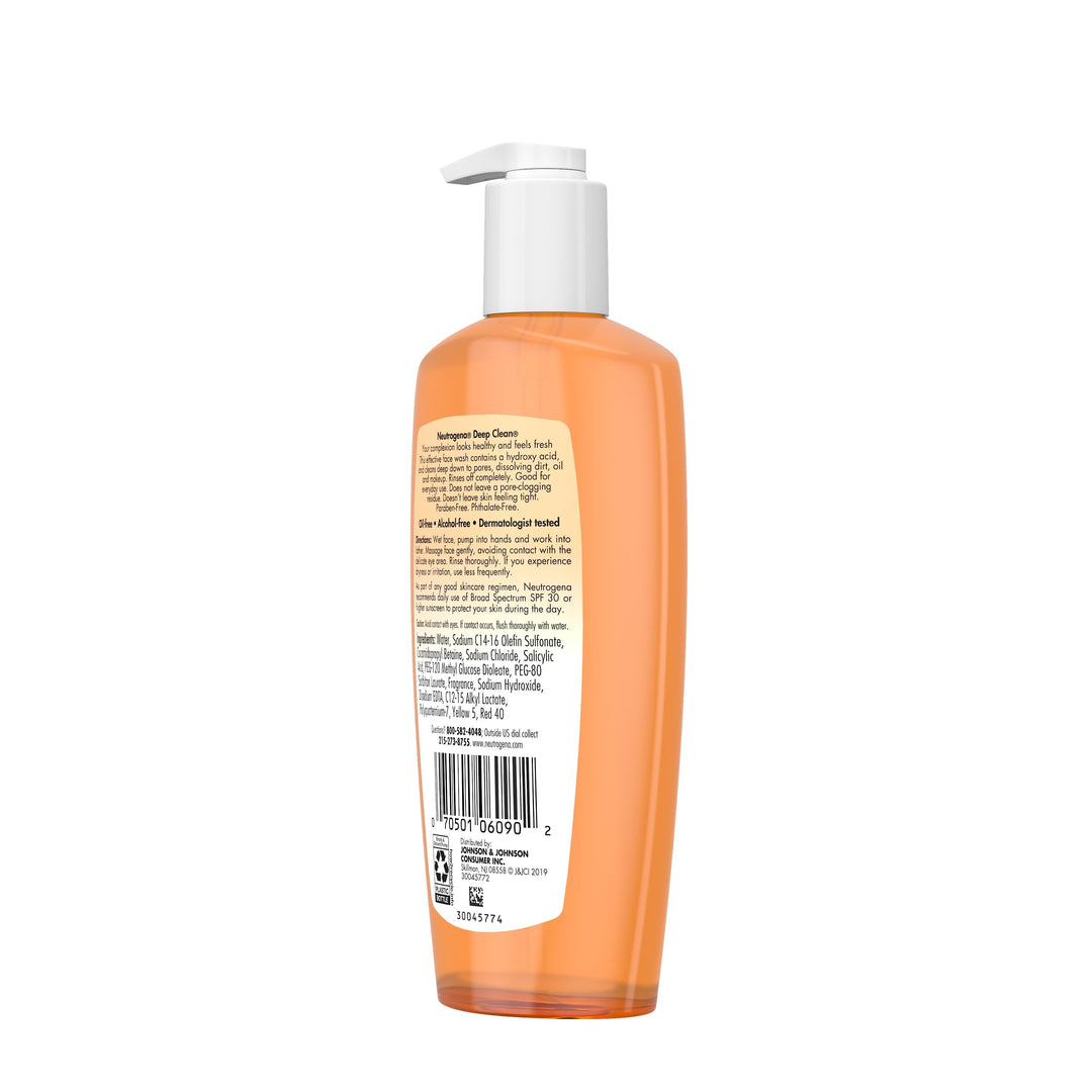 Neutrogena Deep Clean Facial Cleanser Normal To Oily Skin 24/6.7 Fl Oz.