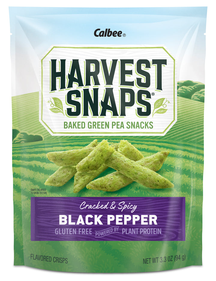 Harvest Snaps Green Pea Black Pepper Snack Crisps-3.3 oz.-12/Case