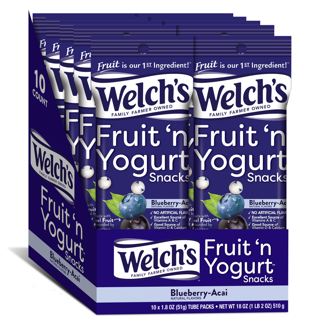 Welch's Fruit 'N Yogurt Blueberry Acai-1.8 oz.-10/Box-4/Case