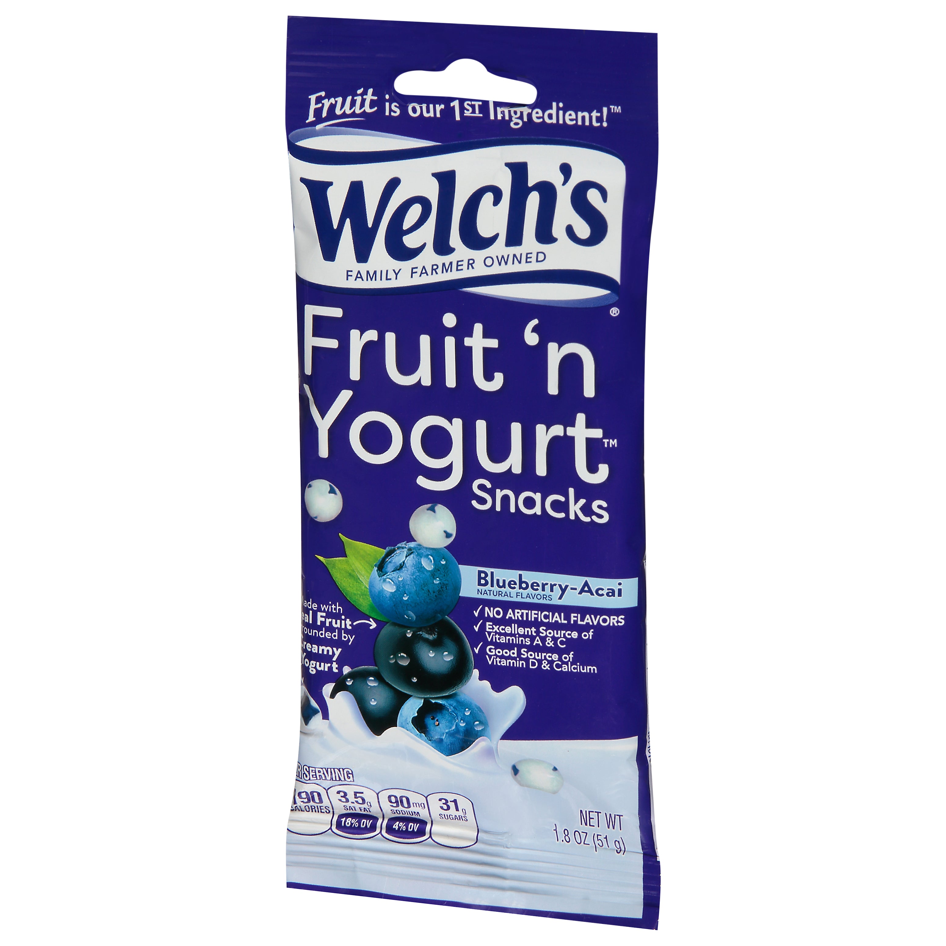 Welch's Fruit 'N Yogurt Blueberry Acai-1.8 oz.-10/Box-4/Case MPN