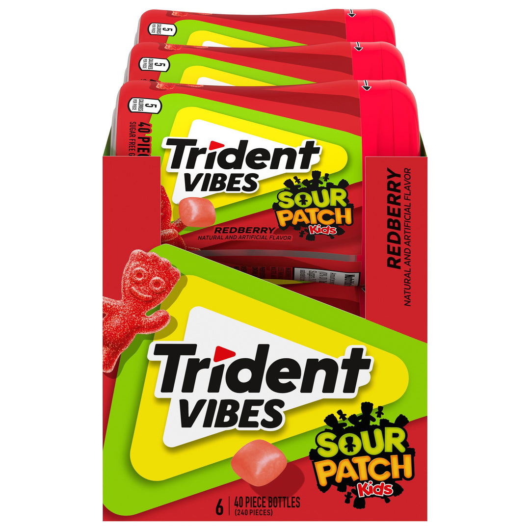 Trident Vibes Gum Red Berry Shrink Pack 40 Load-40 Count-6/Box-4/Case