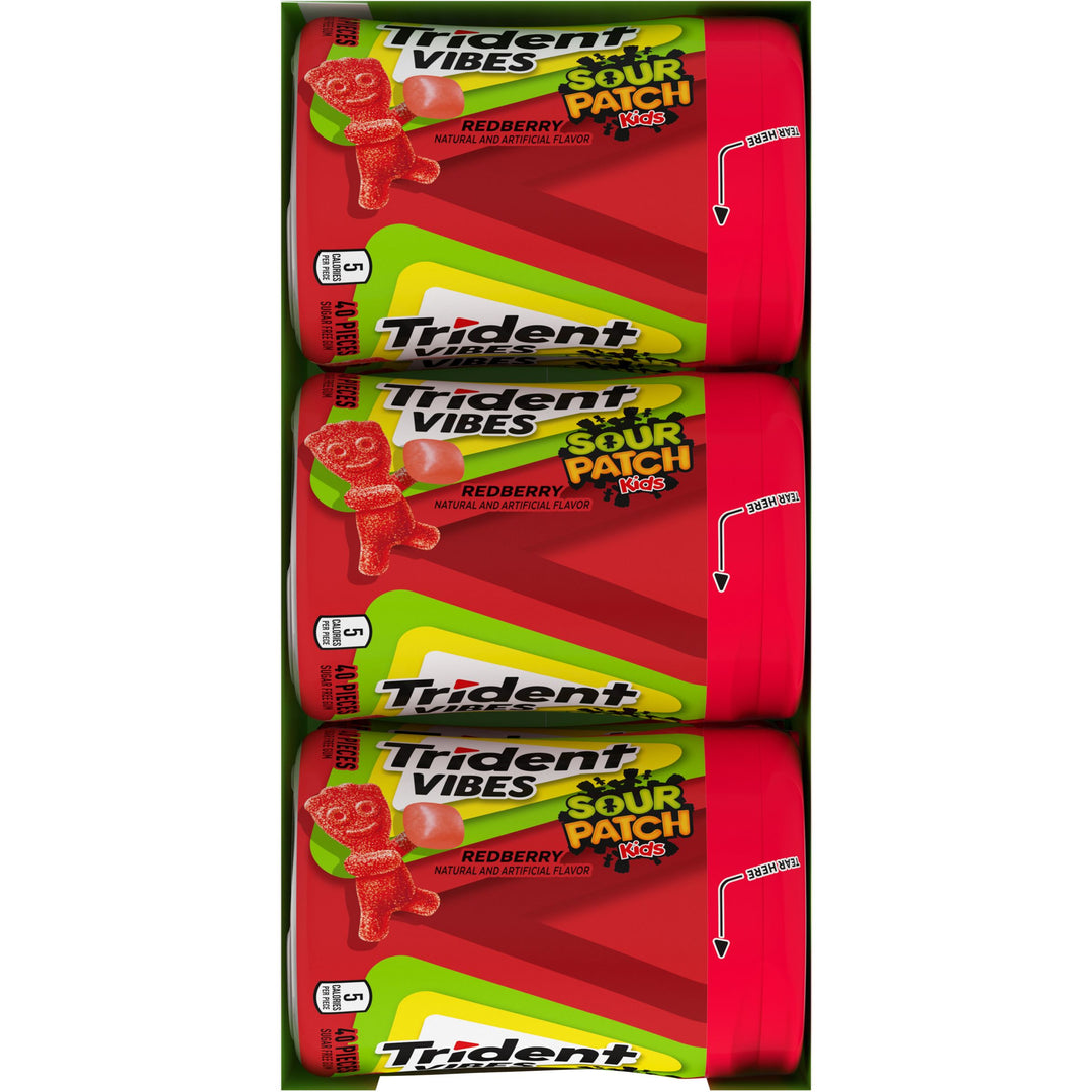 Trident Vibes Gum Red Berry Shrink Pack 40 Load-40 Count-6/Box-4/Case