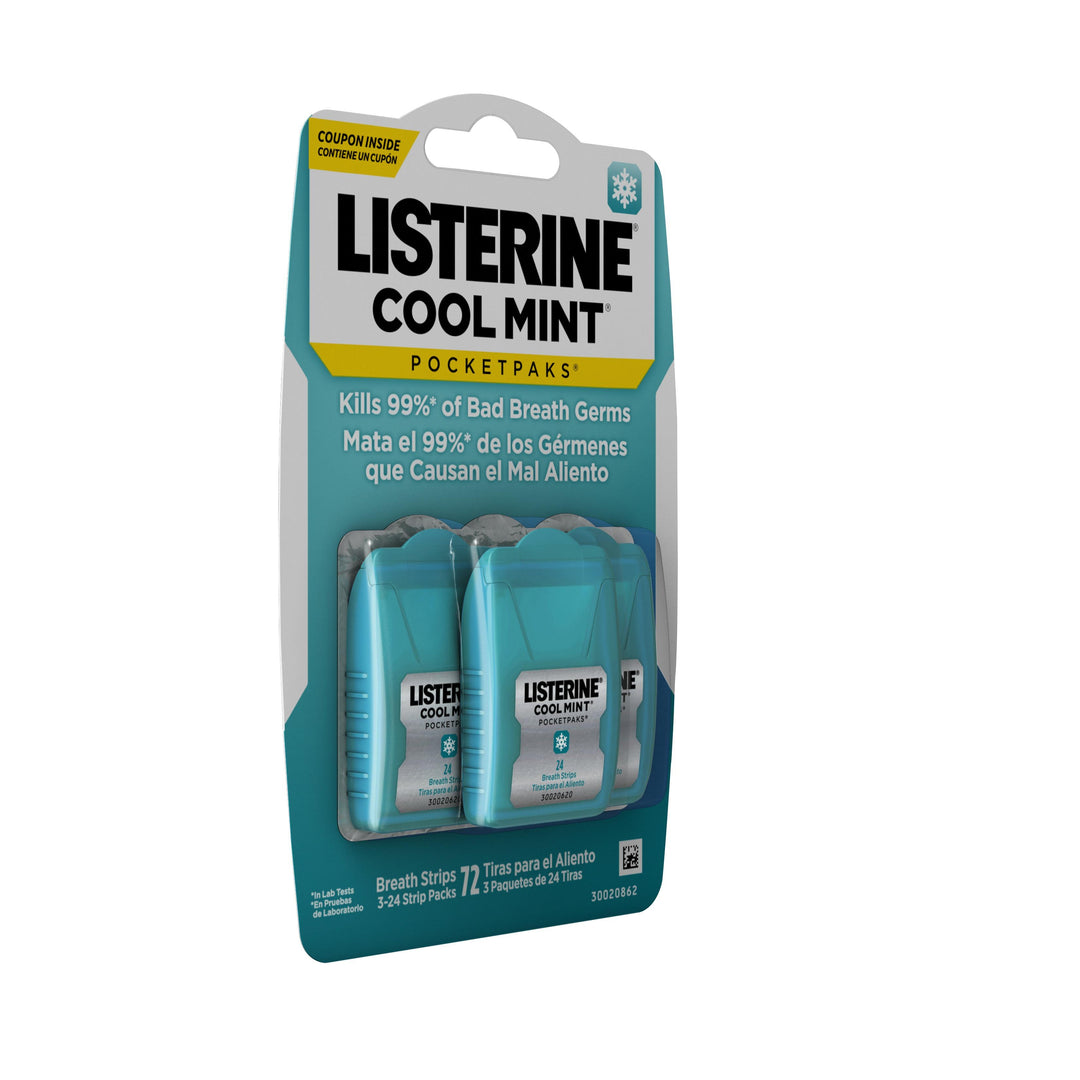 Listerine Cool Mint Pocketpaks-72 Count-6/Box-6/Case