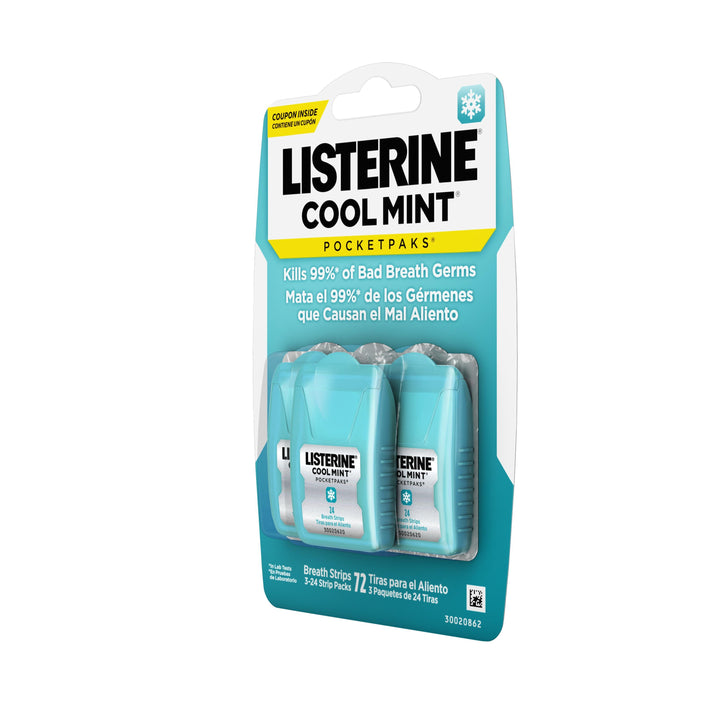 Listerine Cool Mint Pocketpaks-72 Count-6/Box-6/Case