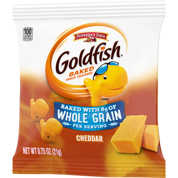 Pepperidge Farms Goldfish Cheddar Whole Grain Crackers-0.75 oz.-100/Case