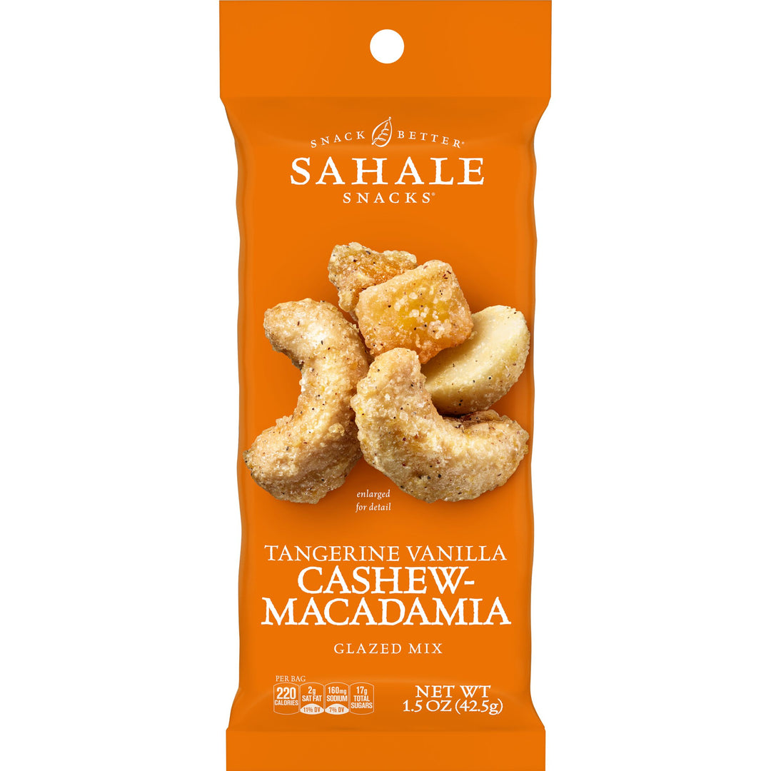 Sahale Cashew Tangerine Vanilla Macadamia Glazed-1.5 oz.-18/Case