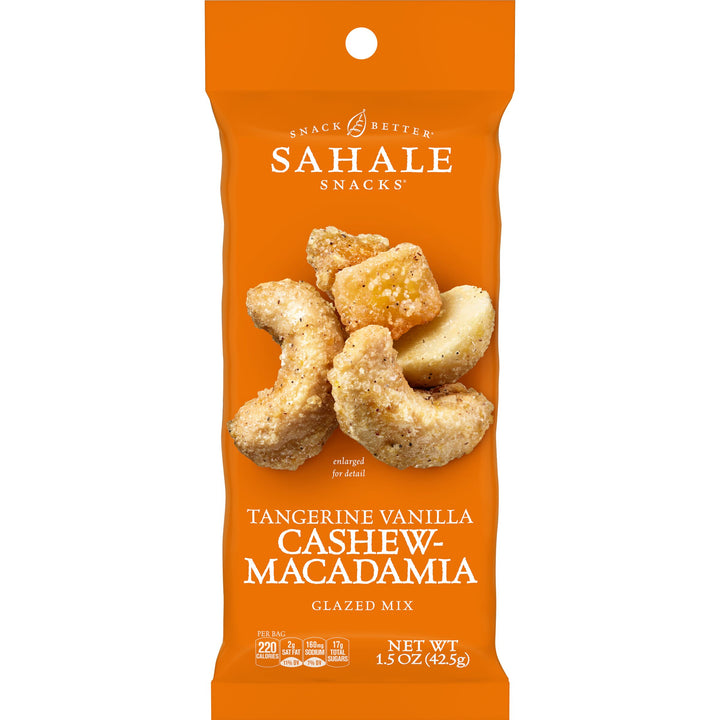 Sahale Cashew Tangerine Vanilla Macadamia Glazed-1.5 oz.-18/Case