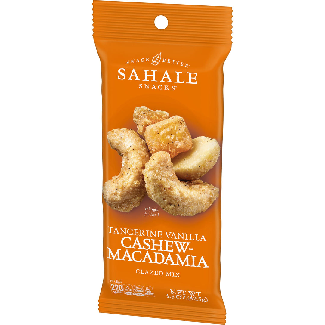 Sahale Cashew Tangerine Vanilla Macadamia Glazed-1.5 oz.-18/Case