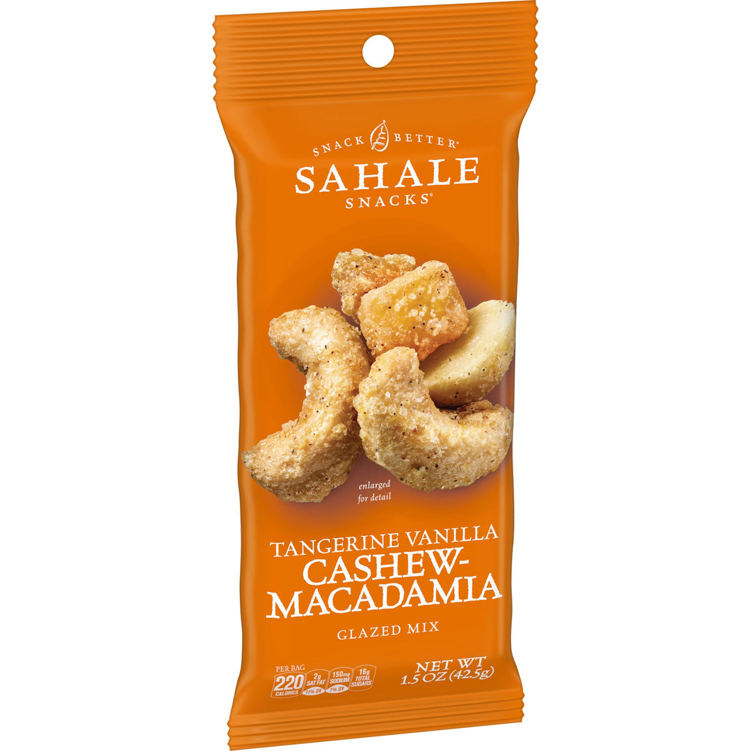 Sahale Cashew Tangerine Vanilla Macadamia Glazed-1.5 oz.-18/Case