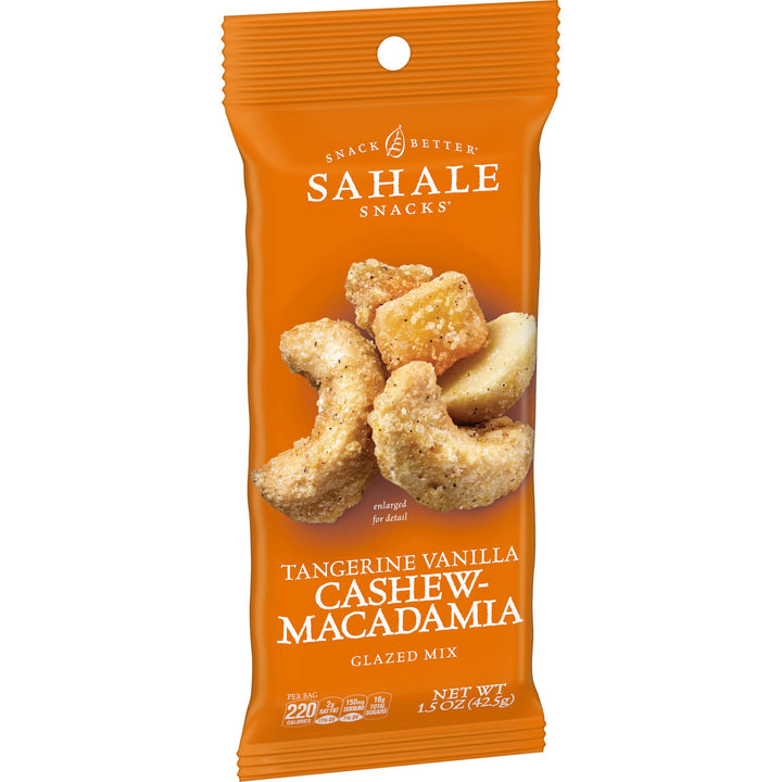 Sahale Cashew Tangerine Vanilla Macadamia Glazed-1.5 oz.-18/Case