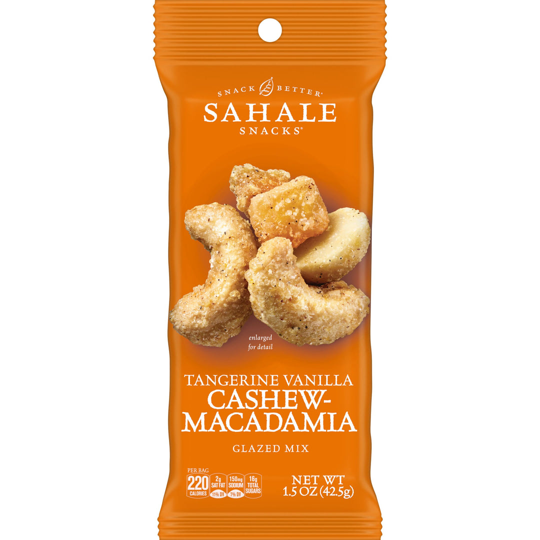 Sahale Cashew Tangerine Vanilla Macadamia Glazed-1.5 oz.-18/Case