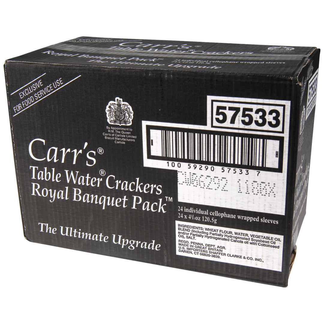 Carrs Table Water Crackers Royal Banquet Pack Crackers-8.81 oz.-12/Case