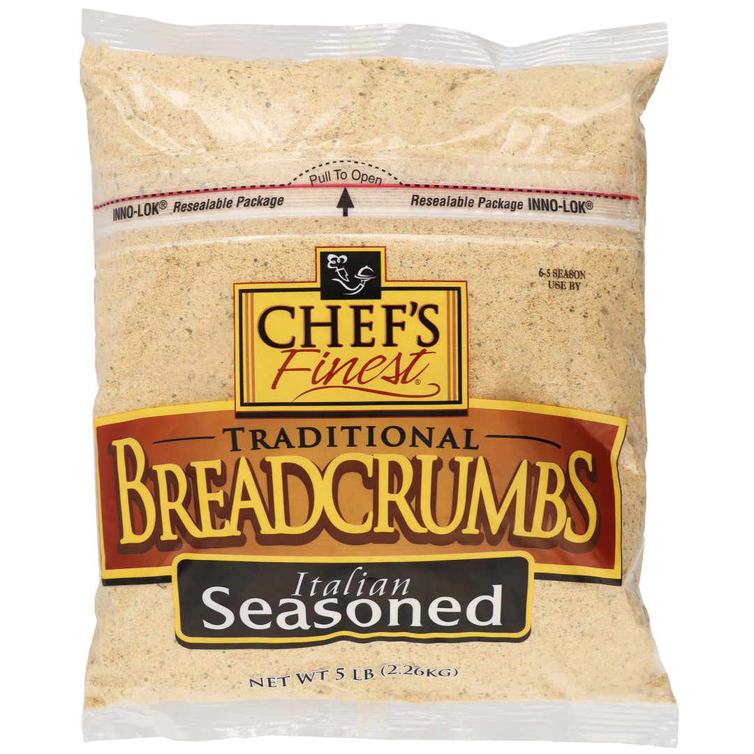 Chef's Finest Medium Seasoned Bread Crumbs-5 lb.-6/Case
