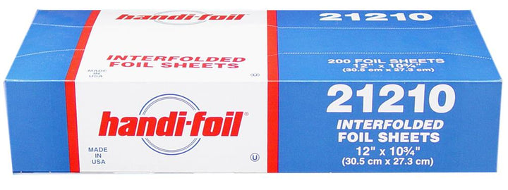 Handi-Foil 12"X10.75" Interfolded Sheet Foil-200 Count-12/Case