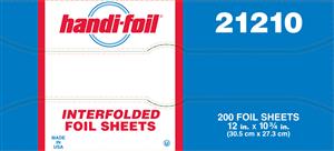 Handi-Foil 12"X10.75" Interfolded Sheet Foil-200 Count-12/Case