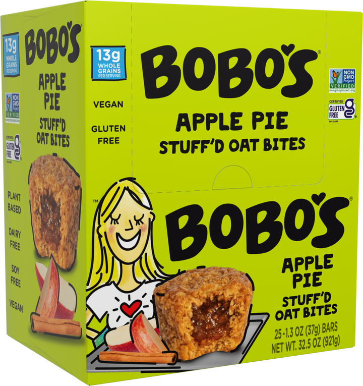 Bobo's Oat Bars Apple Pie Filled Bites-1.3 oz.-25/Box-3/Case